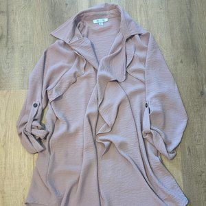 Sea to Sky Long dusty rose cardigan